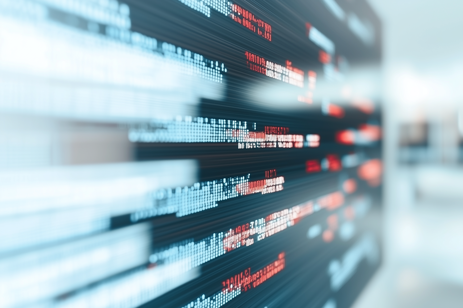 Close-up of code on a dark screen