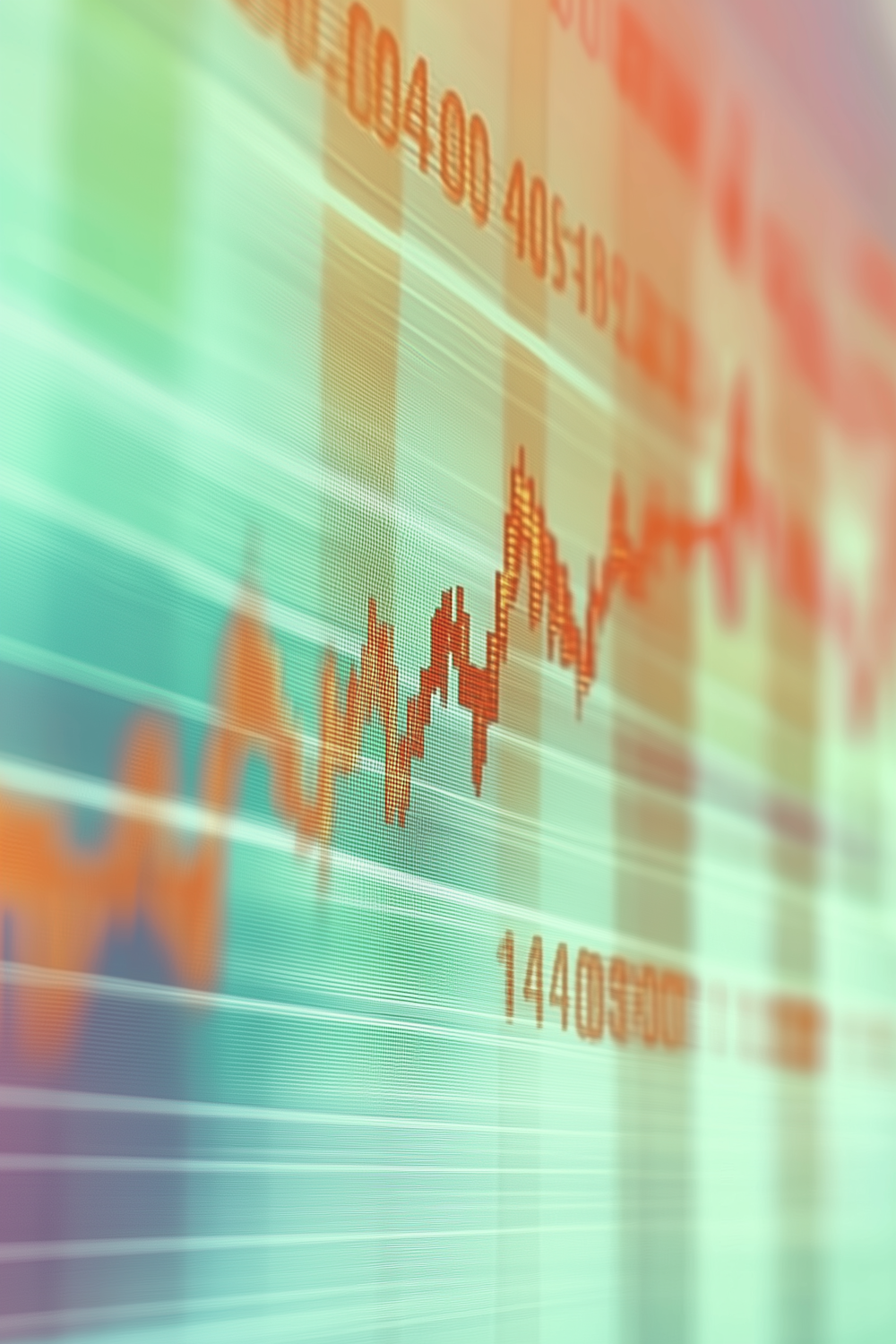 Market chart with trend lines